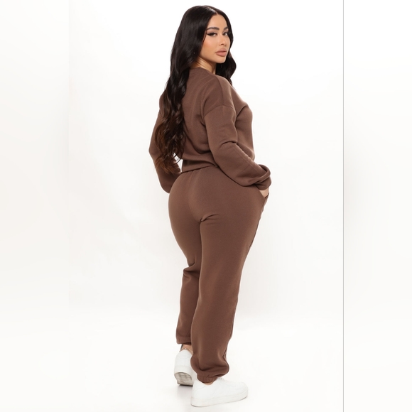 WOMEN'S JOGGER SET - BROWN SIZE M - Picture 5 of 10